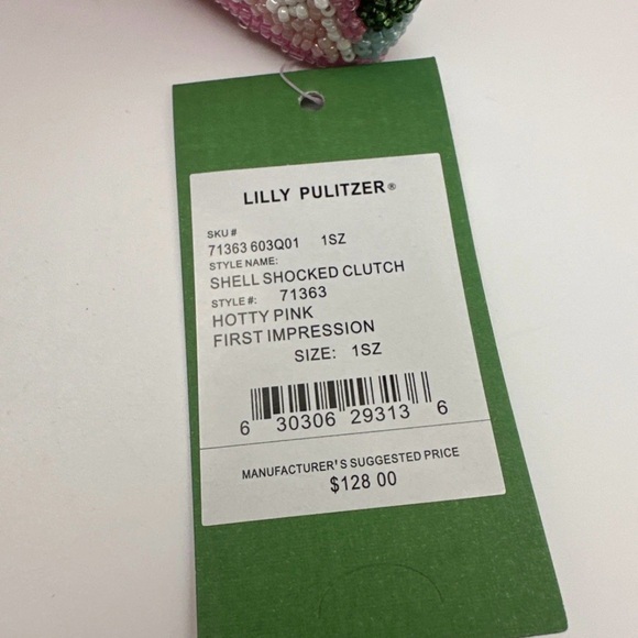 Lilly Pulitzer Shell Shocked Clutch Hotty Pink First Impression 2011 NWT Vtg